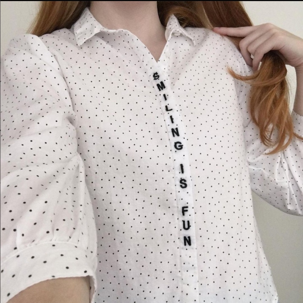 “Smiling Is Fun” Button Down